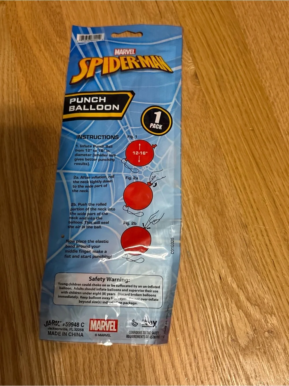 Marvel Spider-Man Red and Blue Punch Balloon Inflatable NEW